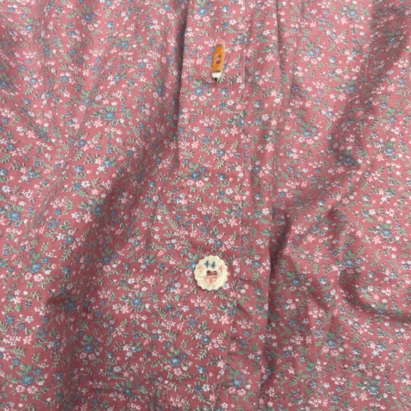 Dogwood Lane peasant prairie dress floral with one pocket. Ceramic buttons - Picture 3 of 6